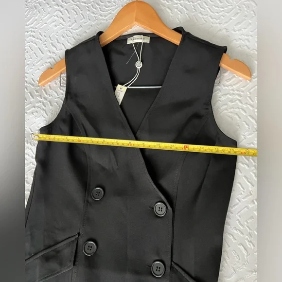 Max Studio Black Sleeveless V-Neck Sheath Dress NWT - Picture 4 of 7